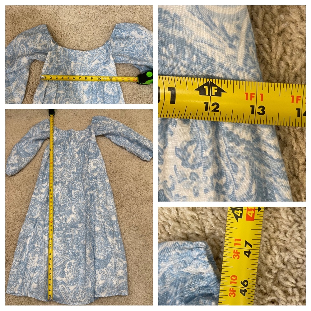 NWT! FAITHFULL THE BRAND Alison Midi Dress in Faye Paisley Print Powder … - Picture 7 of 8